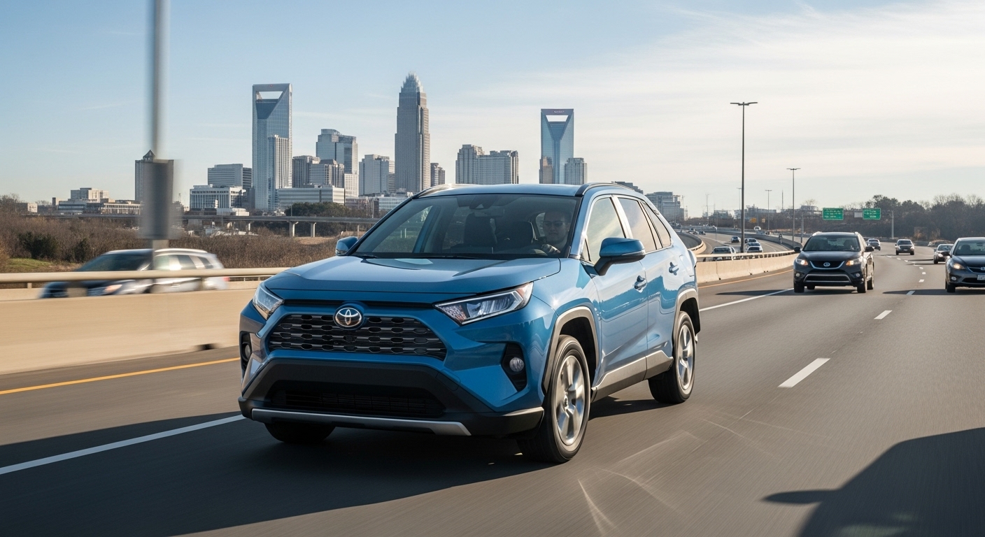 SUV on NC highway
